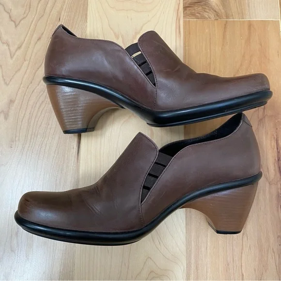 Dansko Kahlua Pull Comfort Leather Clogs Heels Mary Jane Shoes - Picture 8 of 13